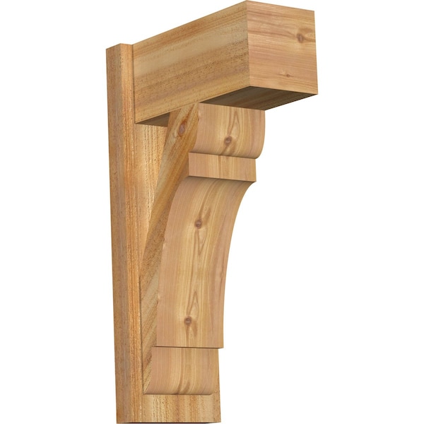 Ekena Millwork Olympic Block Rough Sawn Outlooker, Western Red Cedar, 8"W x 16"D x 28"H OUT08X16X28OLY05RWR - main